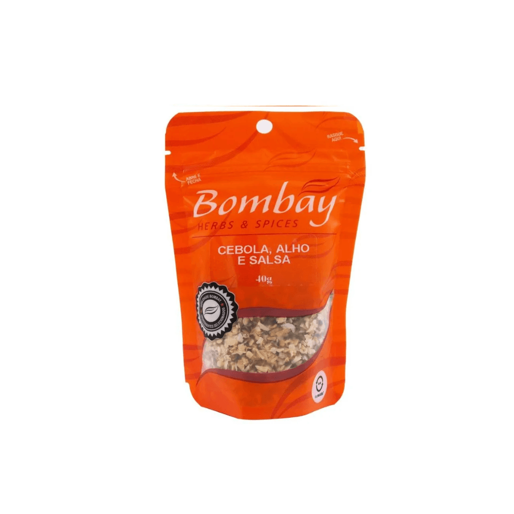 Cebola, Alho E Salsa Bombay Pouch 40g.